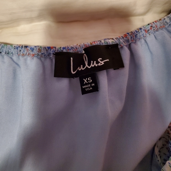 SOLD Lulu's Live to Love Light Blue Floral Mini Dress - Picture 4 of 5